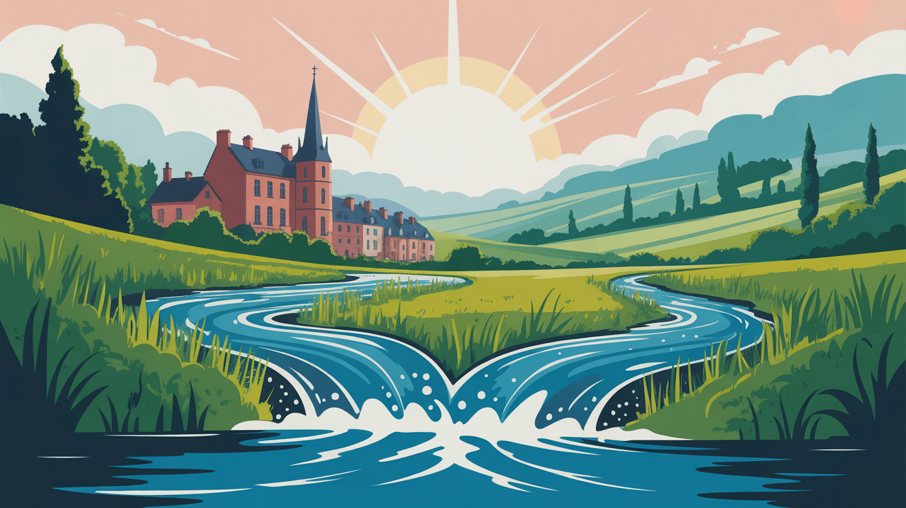 Confluent rivières verdun sur le doubs village