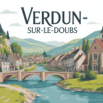 Panorama village verdun sur le doubs deux rivières
