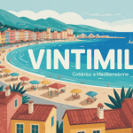 Vue panoramique de Vintimille entre mer et montagne