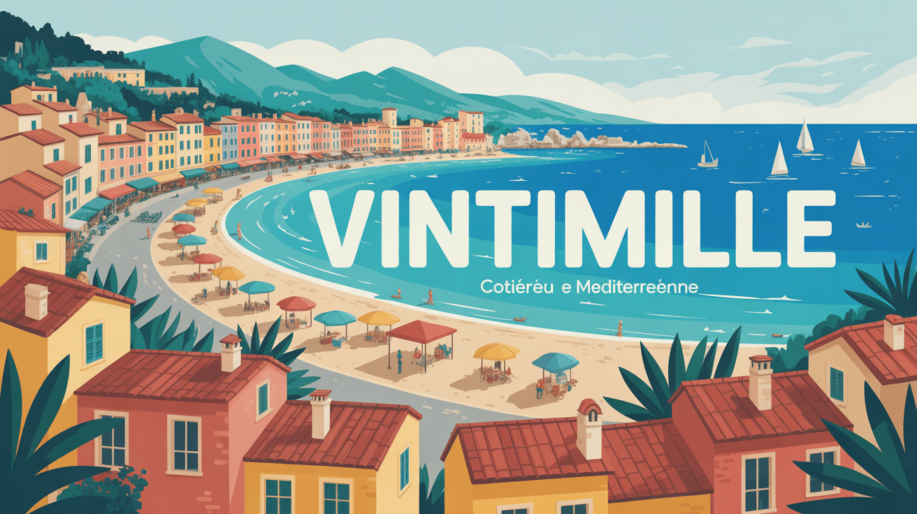 Vue panoramique de Vintimille entre mer et montagne