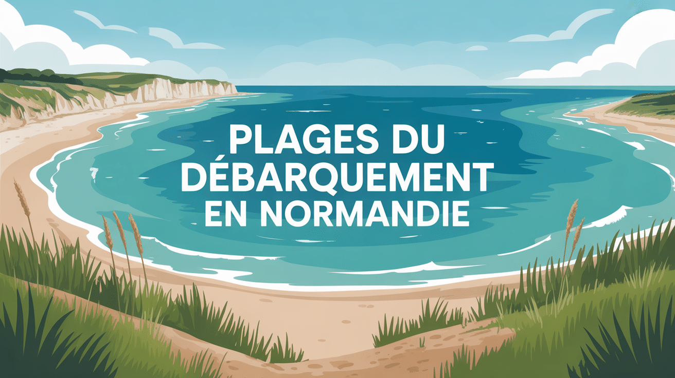 Illustration côte plage du débarquement Normandie