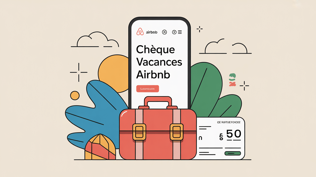 airbnb cheque vacances illustration vectorielle réservation mobile