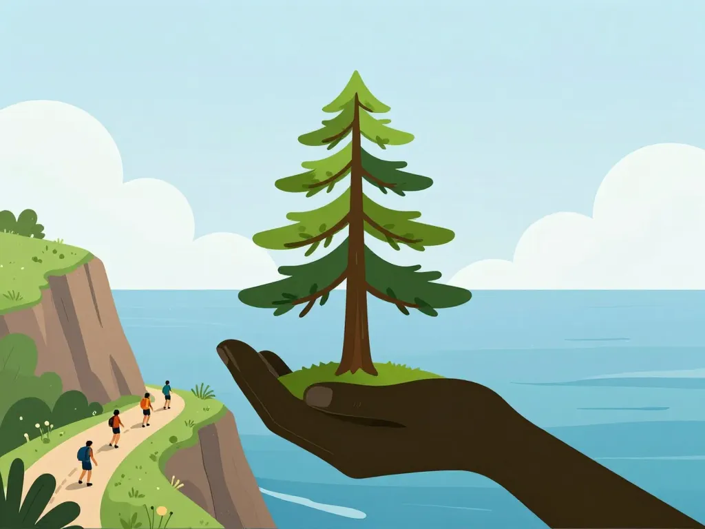 arbre sentier de tire poil protection nature randonnée