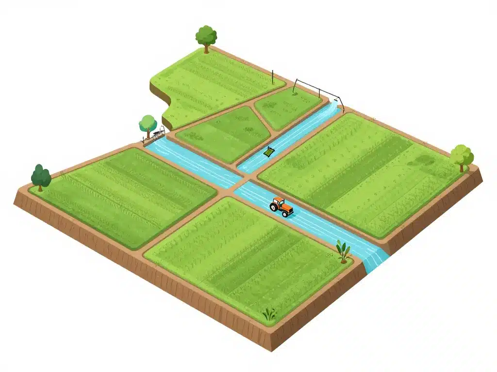 arrozais structure parcelles irrigations riziculture