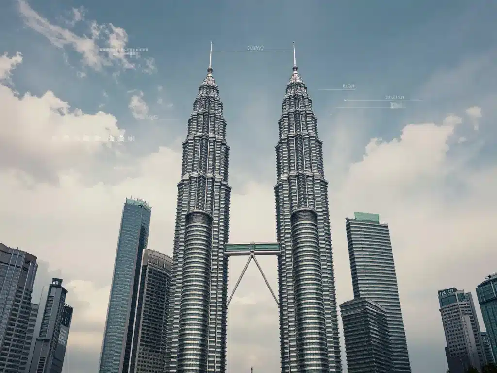 combien mesure la tour petronas visualisation hauteur