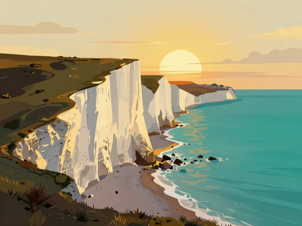 coucher de soleil bonifacio falaises lumineuses mer turquoise