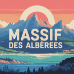 illustration du massif des albères avec mer, montagnes et villages