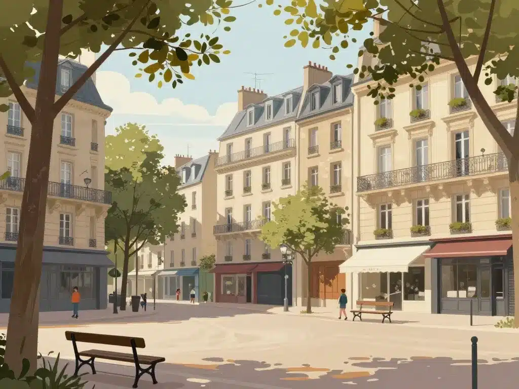 scène quartier autour place camille formigé paris 15