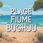 plage de fiume bughju vue stylisée sable doré mer turquoise
