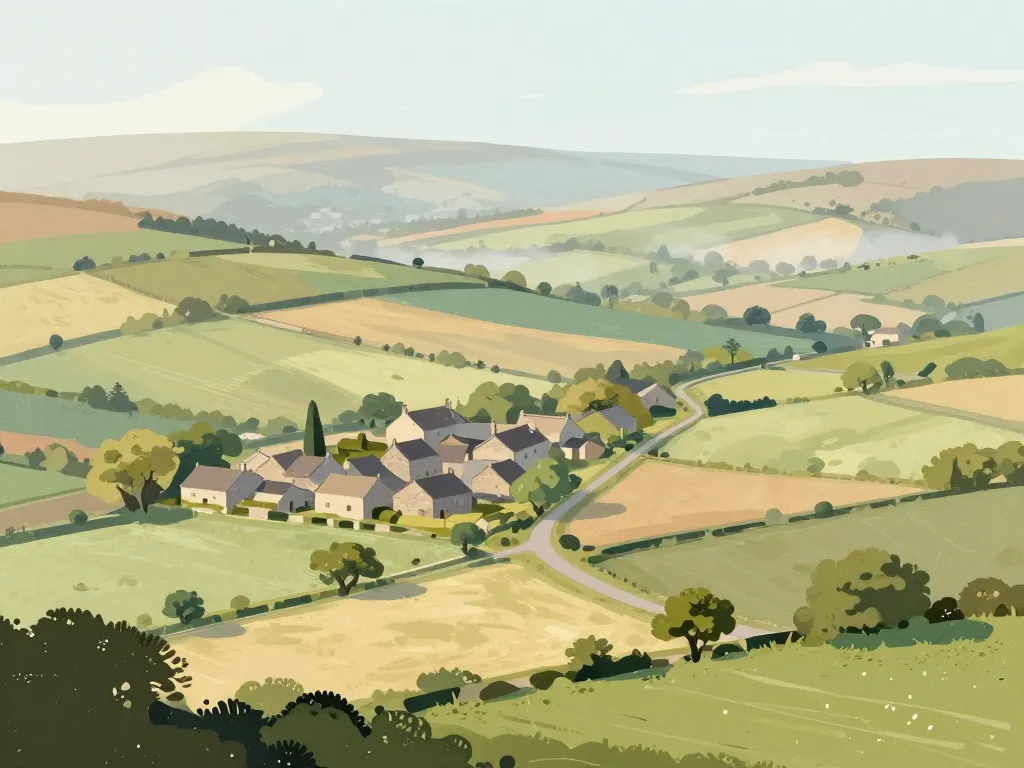 environnement naturel rechimont champs maisons