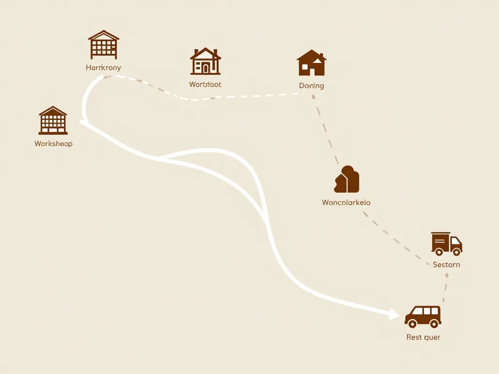 organisation itinéraire route des artisans étapes