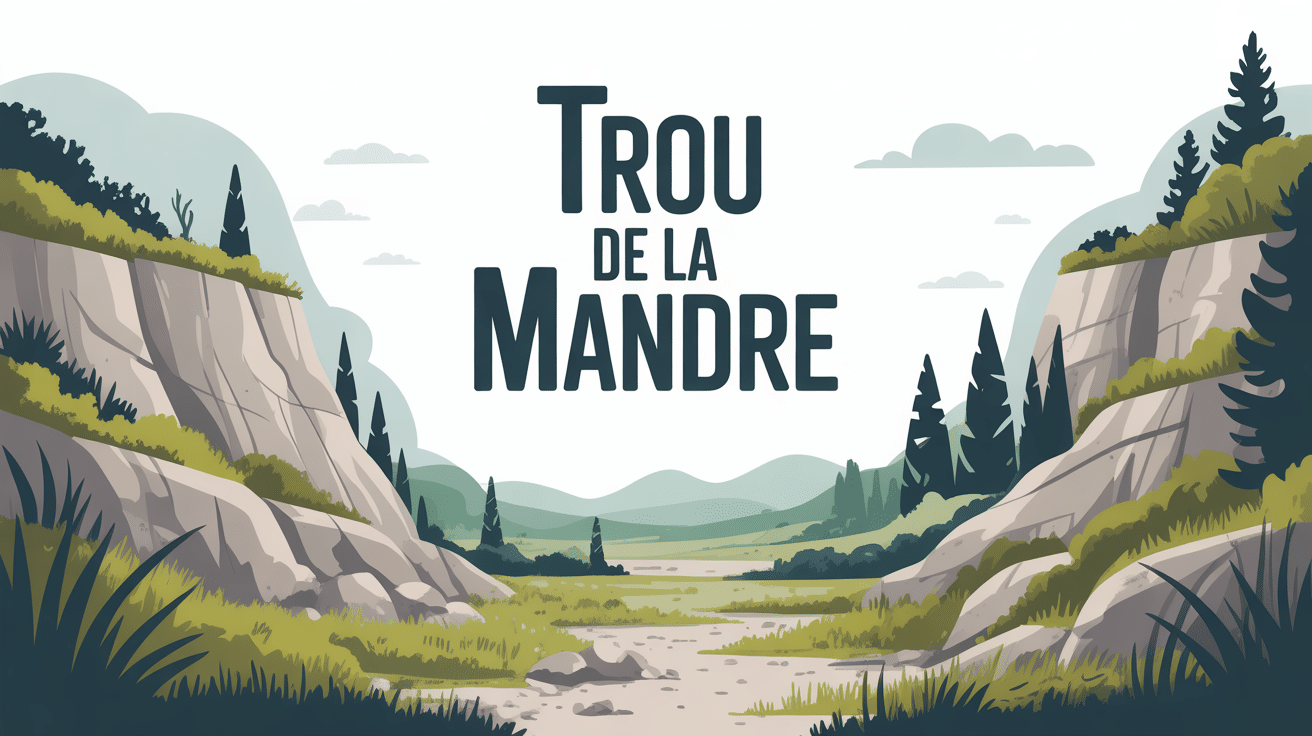 illustration trou de la mandre paysage naturel géologique