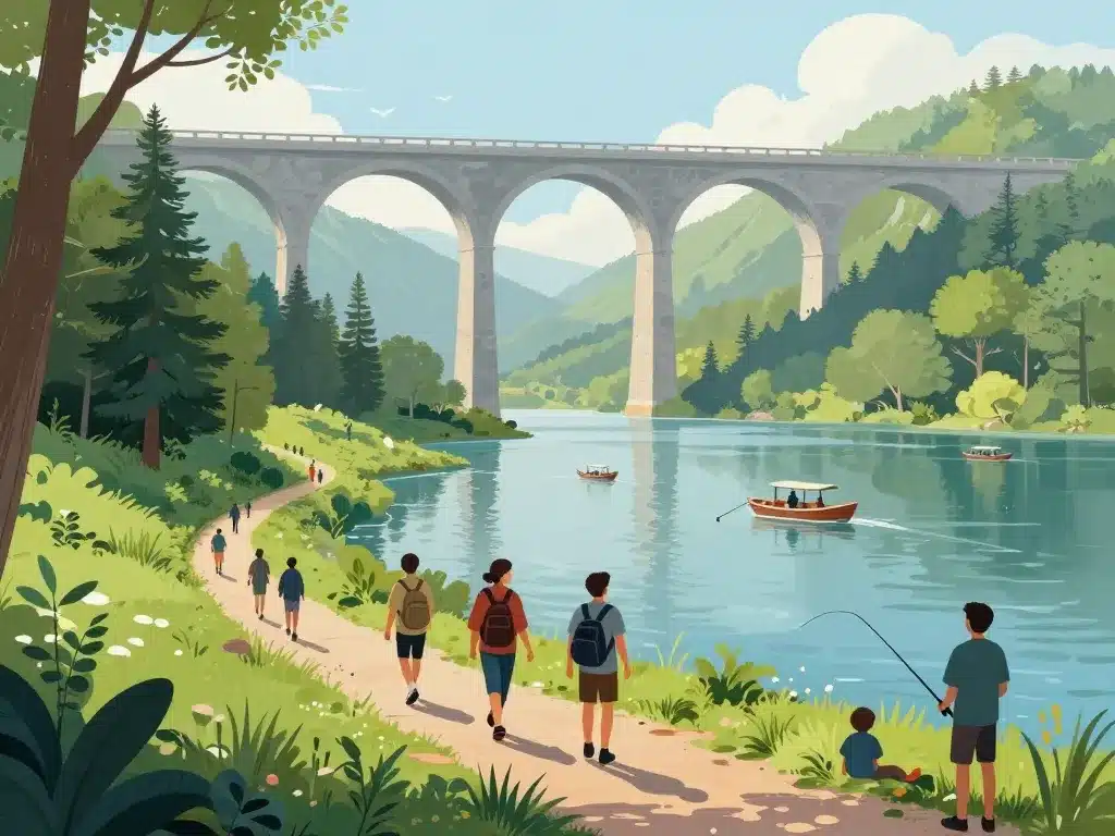 Randonnée, pêche et loisirs au camping du viaduc des Fades