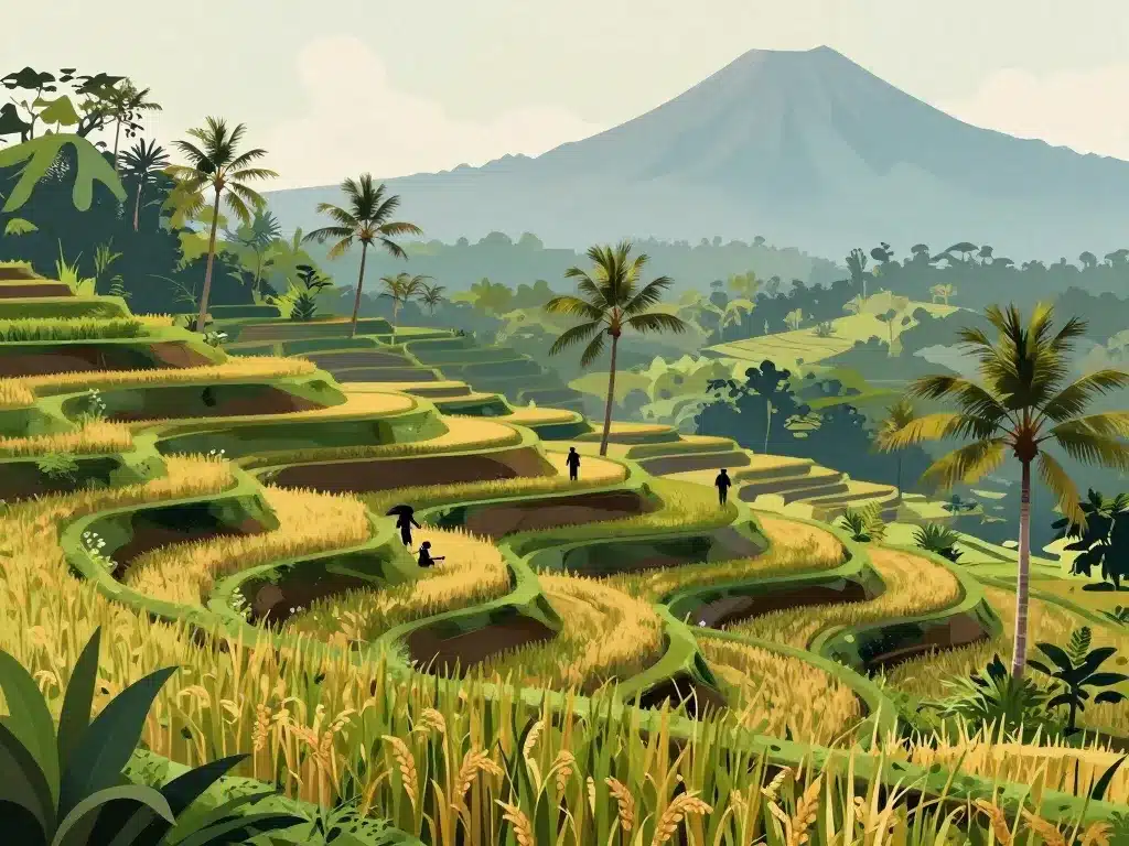 bali paysage rizières en terrasses iconiques