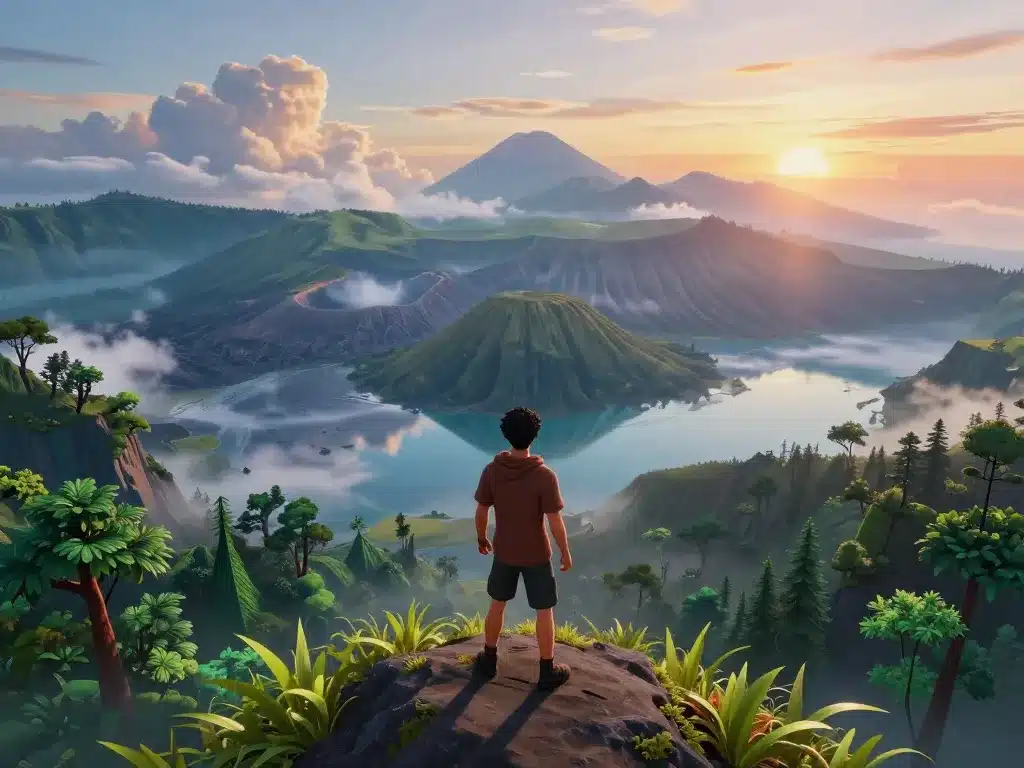 bali paysage montagnes volcans et lacs