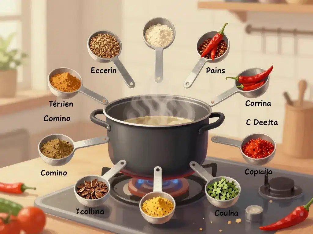 diagramme comino dosage associations épices cuisine