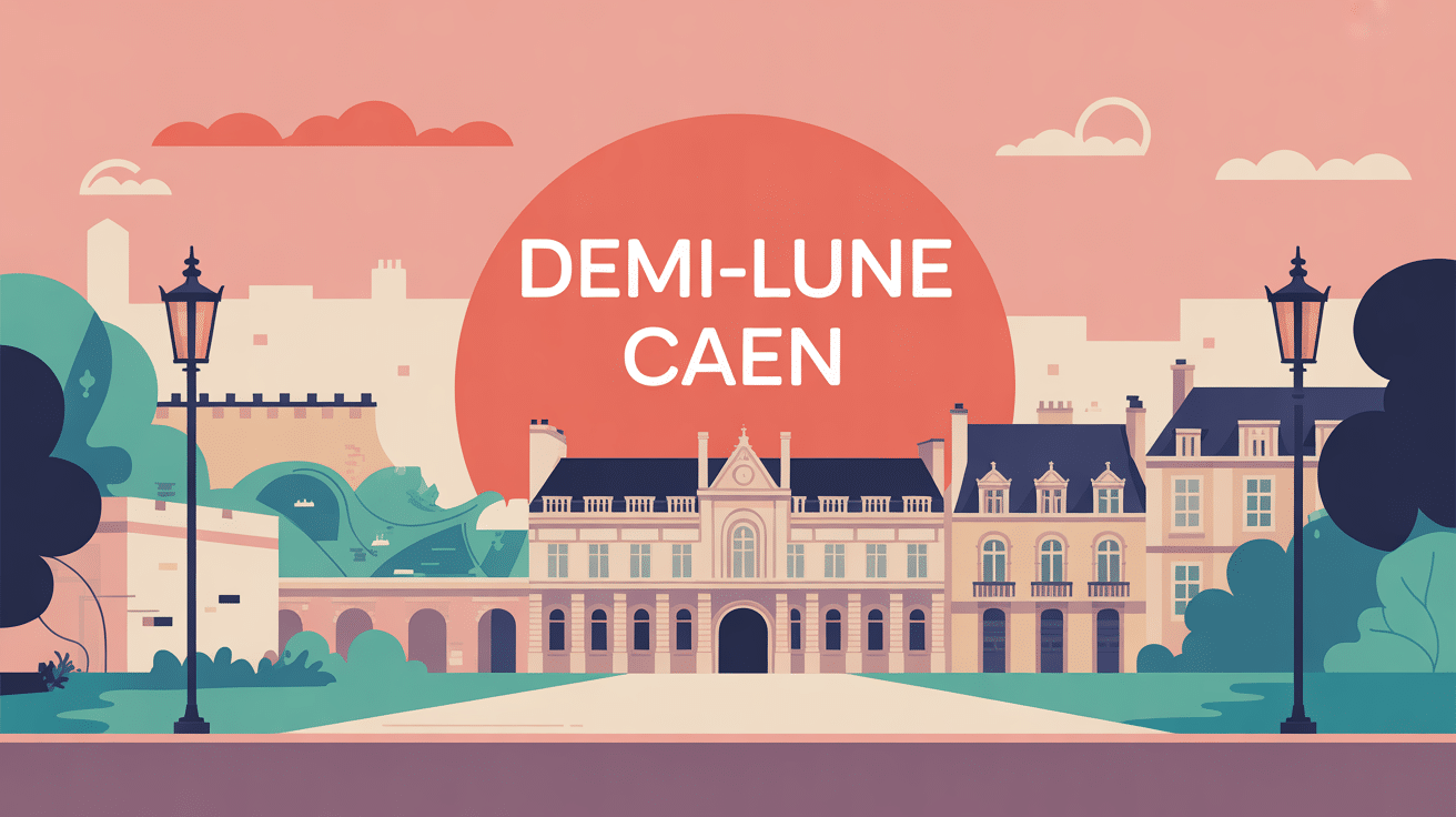 Illustration Demi Lune Caen aspect défensif urbain