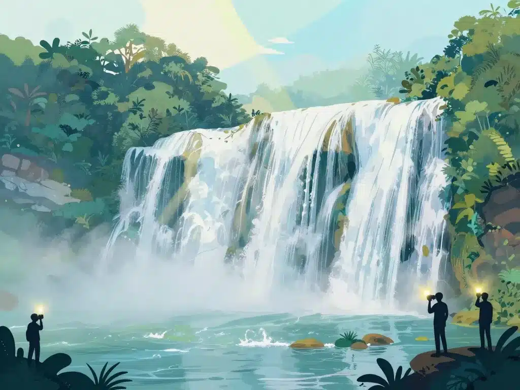 Panoramas bali sekumpul waterfall cascades multiples