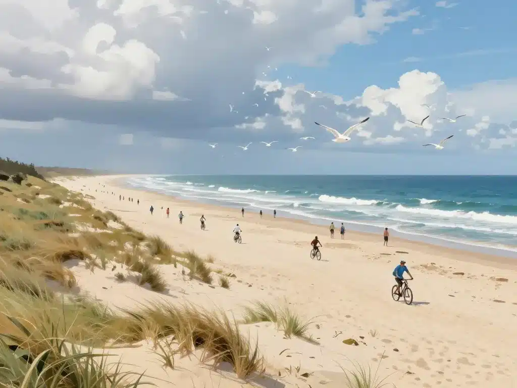 Illustration plage dunes Ijmuiden