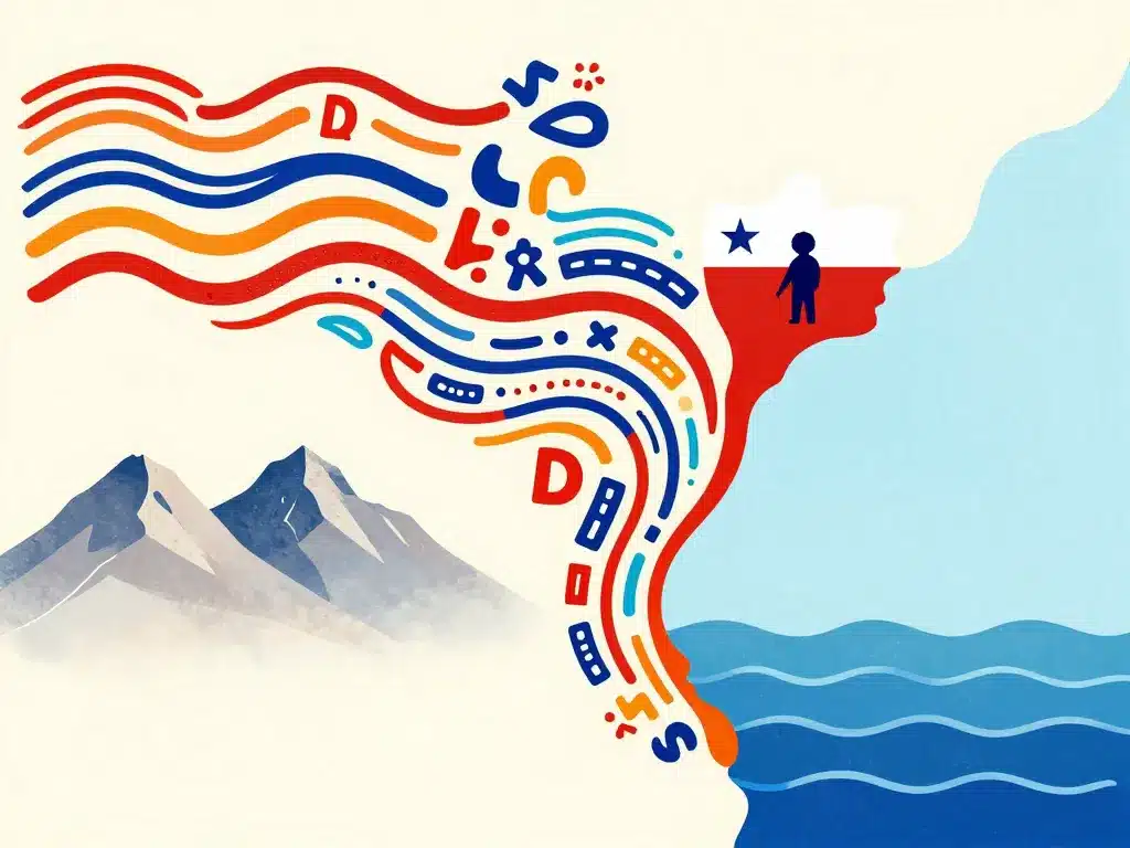 Langue chili illustration caractéristiques distinctives