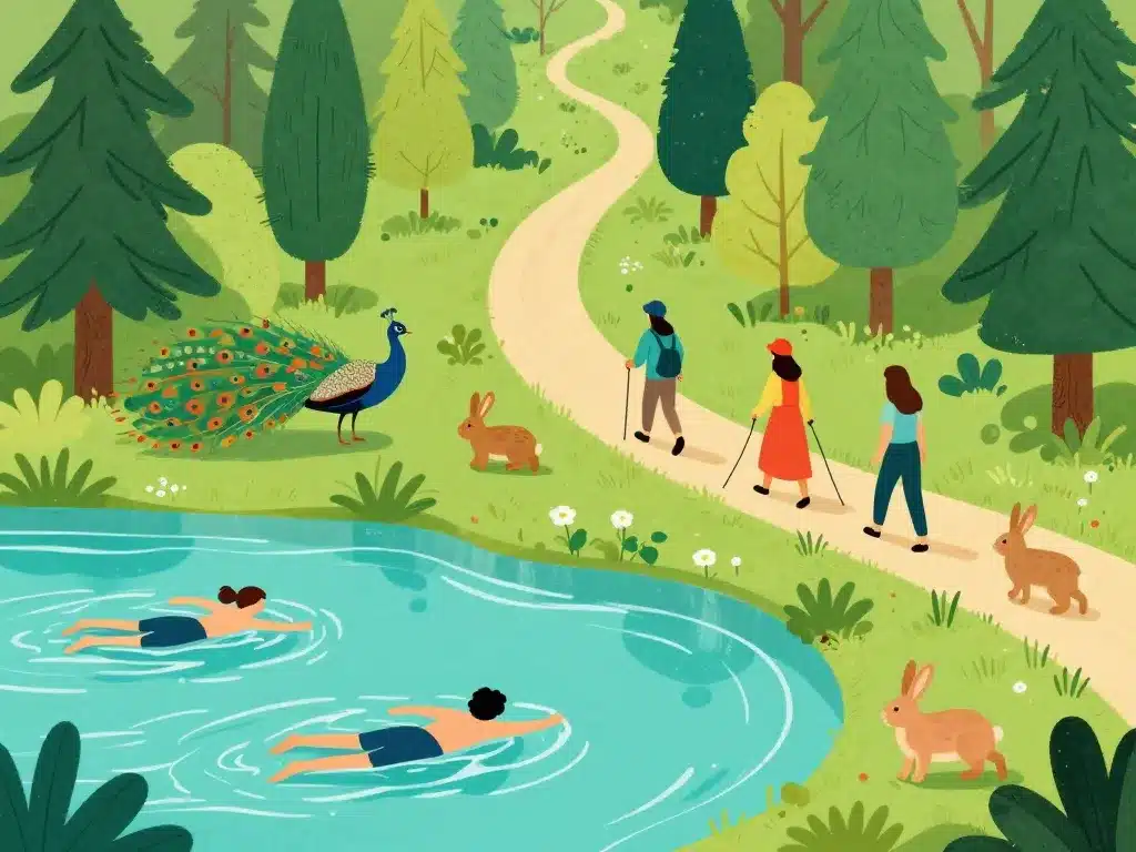 Lokrum baignade sentiers paons lapins