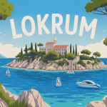 île Lokrum panorama monastère paons lapins