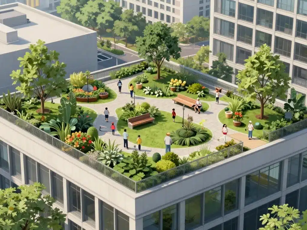 bénéfices park roof pour bâtiment ville