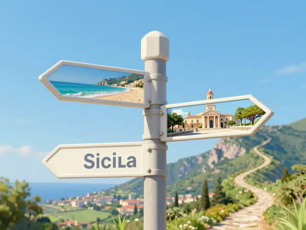 Illustration Sicile activités plage monuments randonnées