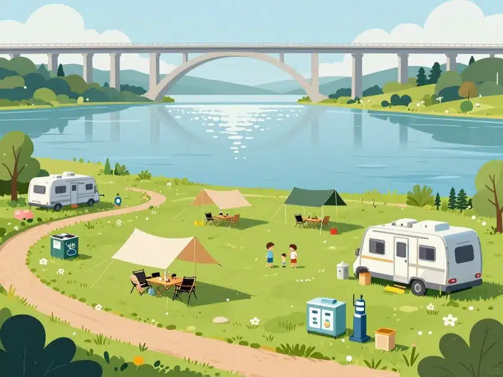 Aperçu des équipements et services au camping du viaduc des Fades