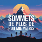 Vue panoramique sommets de plus de huit mille mètres Himalaya