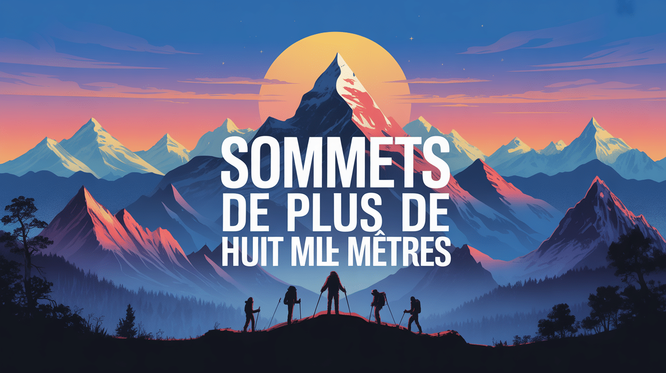 Vue panoramique sommets de plus de huit mille mètres Himalaya