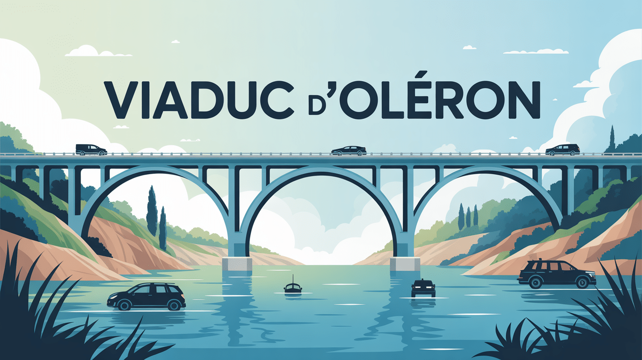 viaduc d'oleron illustration pont paysage maritime