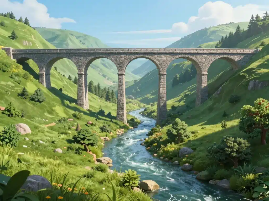 viaduc de Chaumont panorama vallée arches