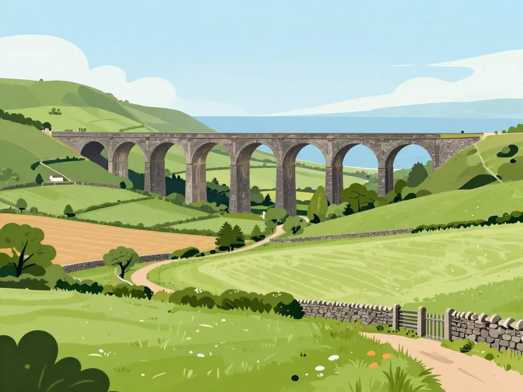 viaduc de fermanville accès sentiers paysage cotentin