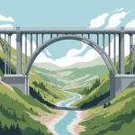 viaduc de la souleuvre sur vallée verdoyante