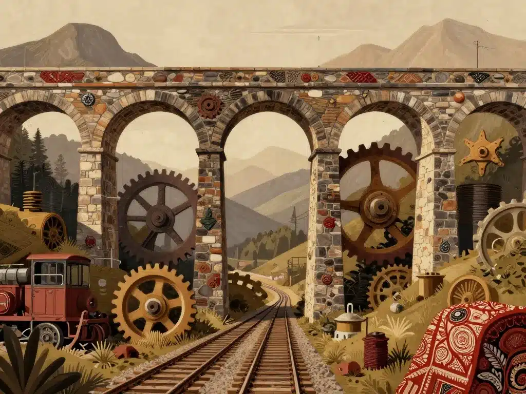 patrimoine industriel viaduc de pelussin symbole