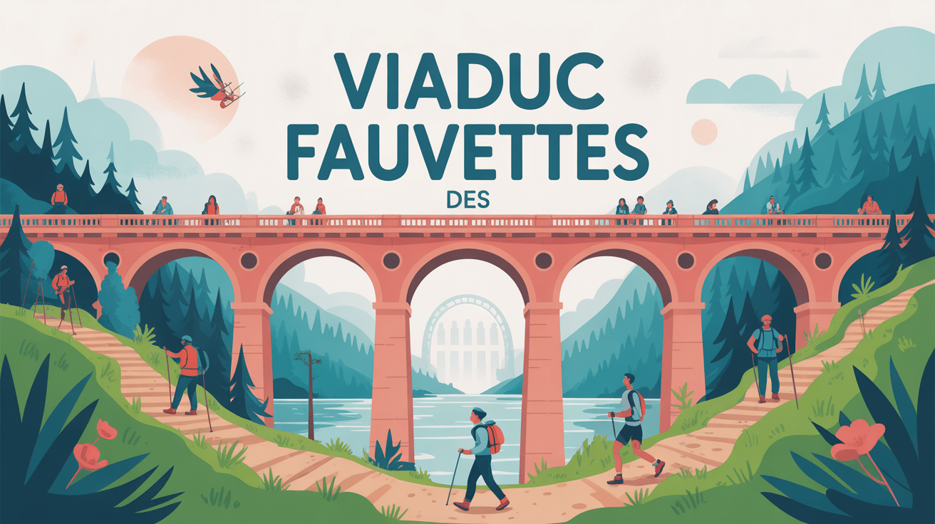 illustration viaduc des fauvettes grimpe nature