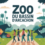 illustration vectorielle zoo du bassin d arcachon famille nature