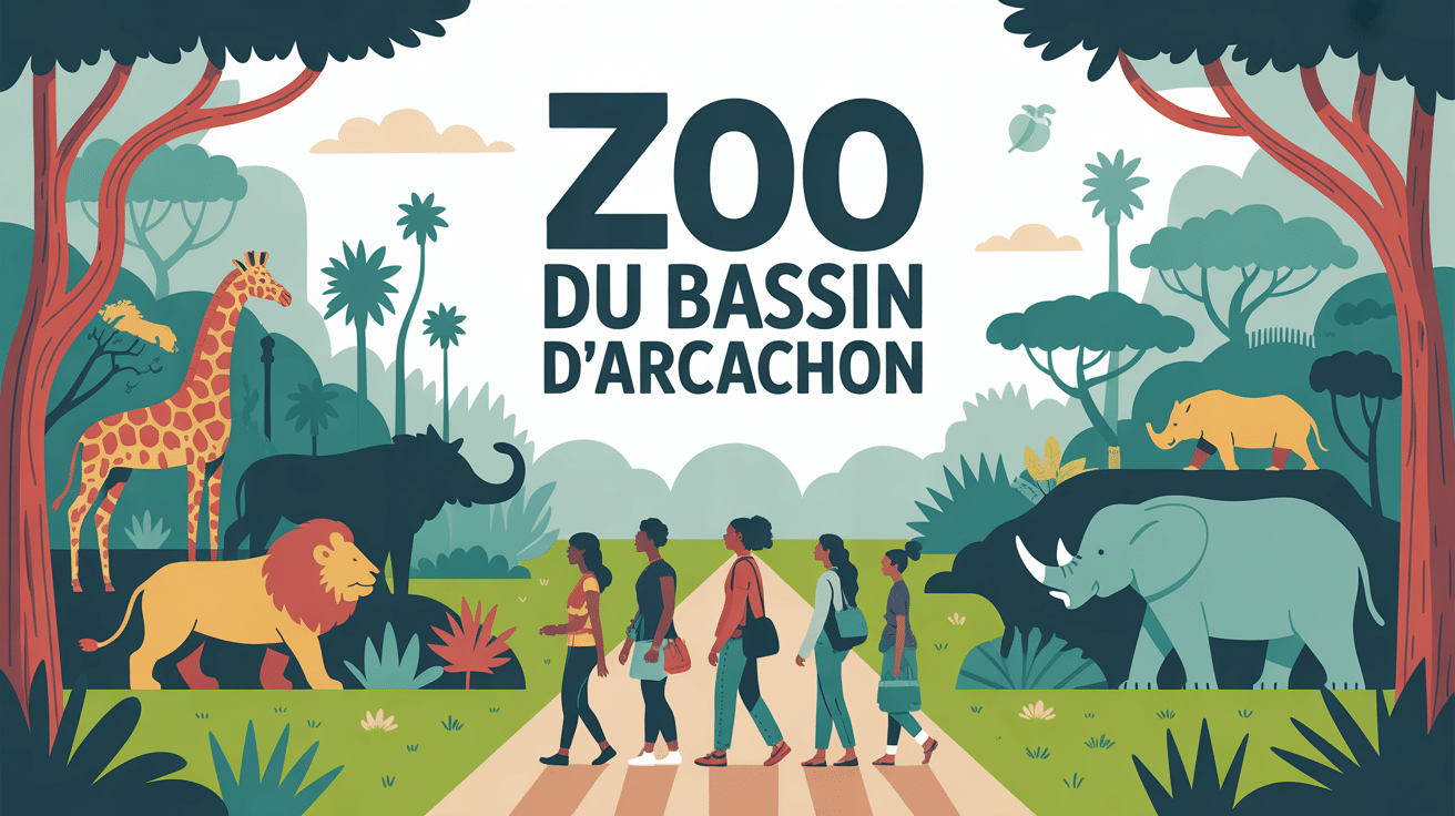 illustration vectorielle zoo du bassin d arcachon famille nature