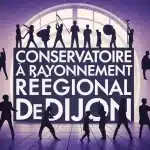 Illustration vectorielle du Conservatoire à Rayonnement Régional de Dijon multidisciplinaire