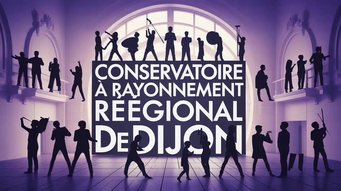 Illustration vectorielle du Conservatoire à Rayonnement Régional de Dijon multidisciplinaire