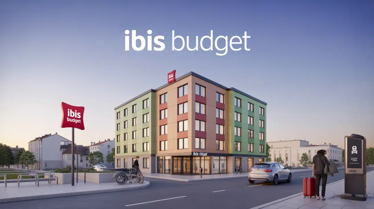 Illustration vectorielle hotel Ibis Budget evolution economique