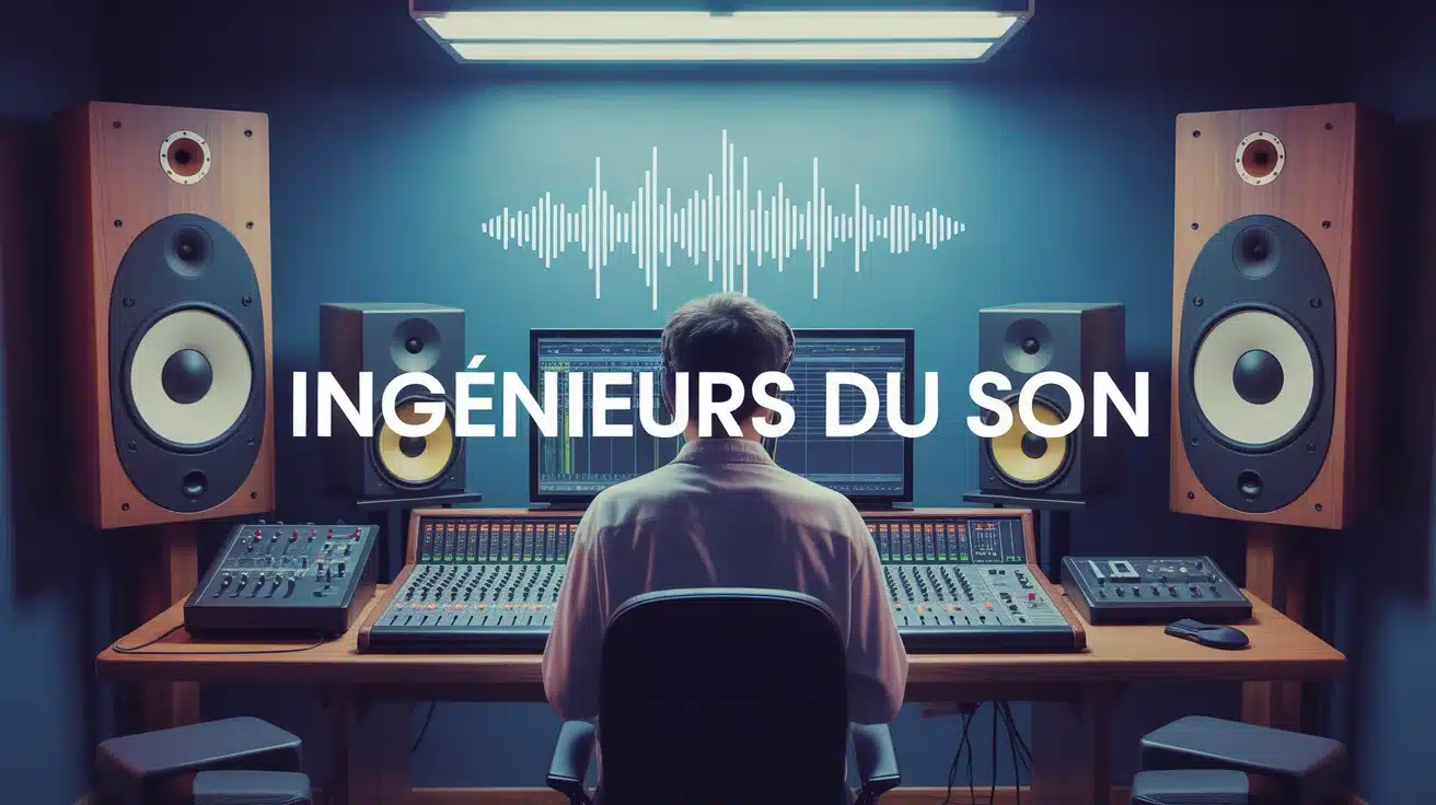 Ingénieur du son en studio avec console de mixage