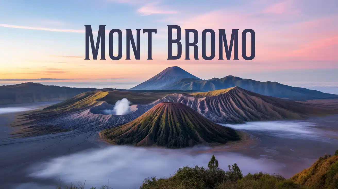 Illustration vectorielle du Mont Bromo au lever du jour