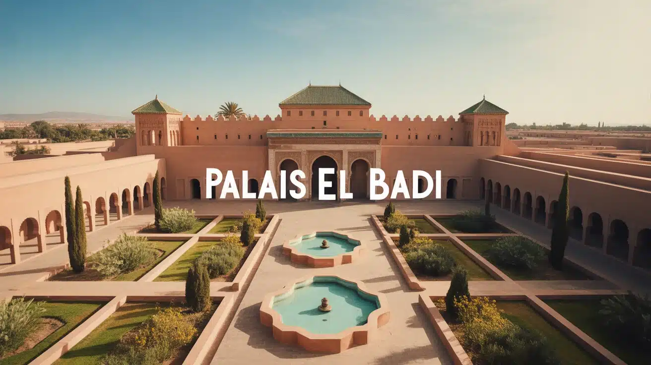 Vue panoramique du Palais El Badi à Marrakech en ruines