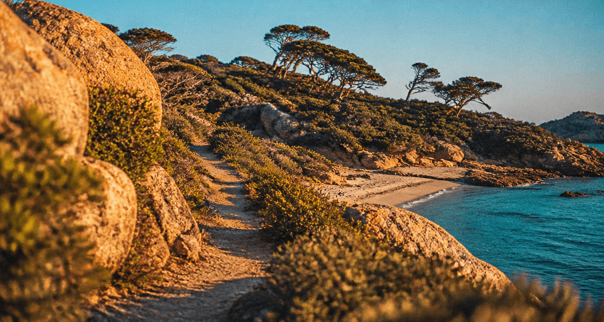 bruzzi littoral sentier granite rose crique