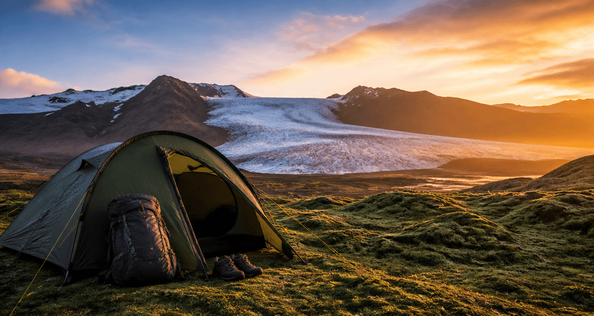 camping en islande tente glacier