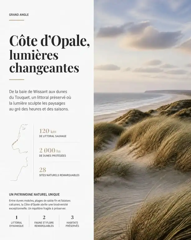 Plage du nord et dunes de la Côte d'Opale