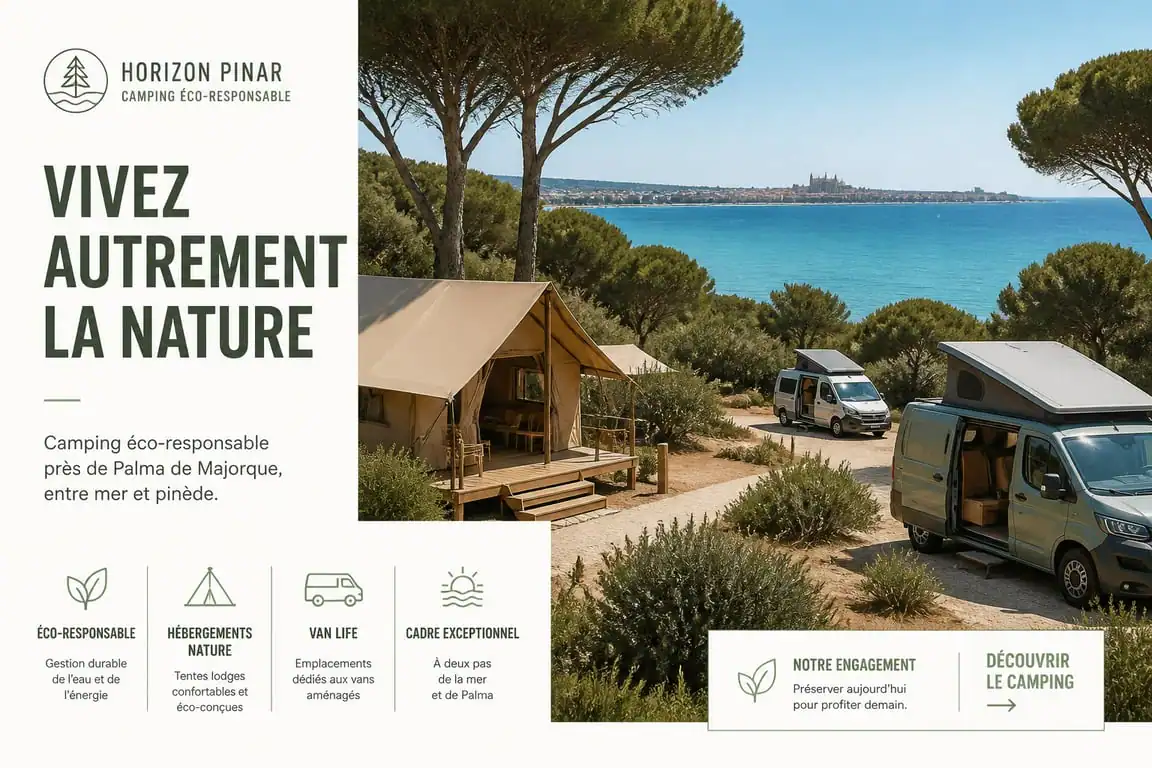 Camping à Palma de Majorque avec vue sur la mer et hébergements insolites