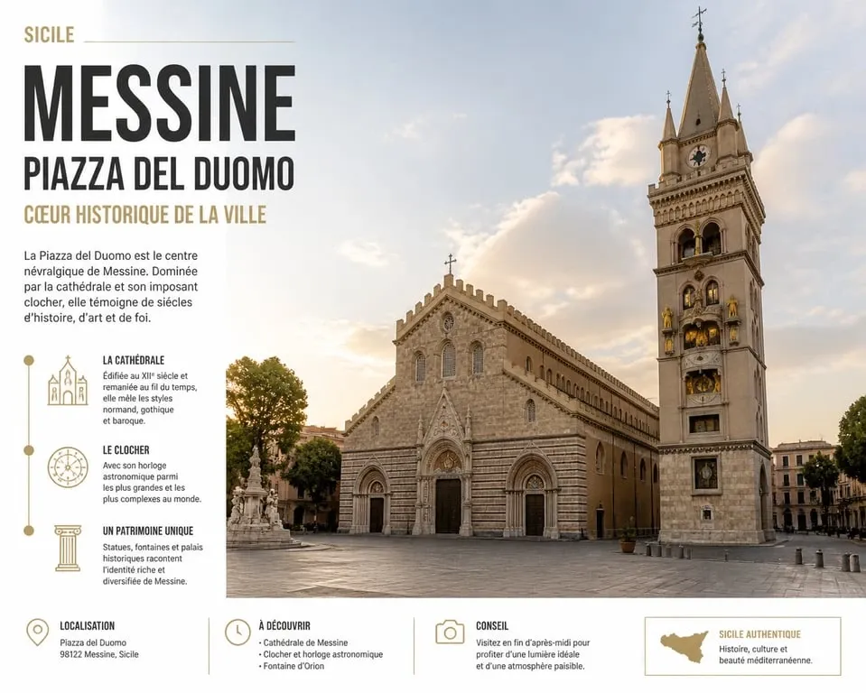 Cathédrale de Messine et horloge astronomique, monuments incontournables en Sicile